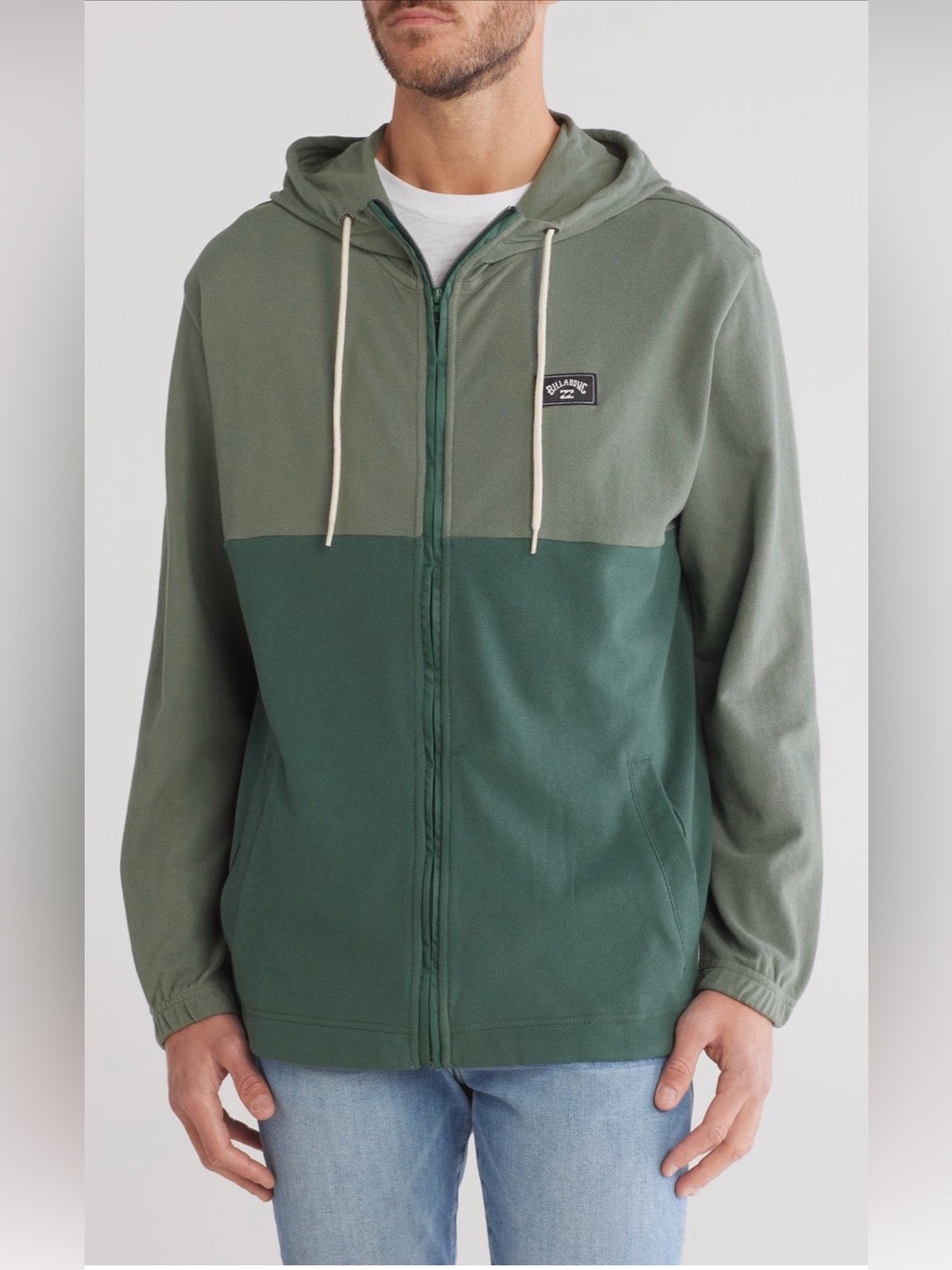 NWT Billabong Abner Colorblock Full Zip Hoodie Large